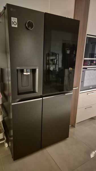 LG GSXV90MCDE Total No Frost InstaView Door-in-Door 635 Lt Μαύρο Ψυγείο Ντουλάπα