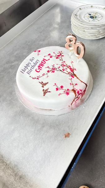 Cake was for my friend's  80th birthday at club we run