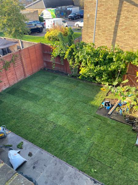 First time laying turf and result is positive
