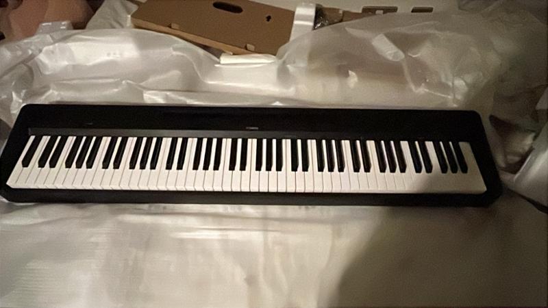 Yamaha P-145BT, Bluetooth Digital Piano Bundle With Stand, Black