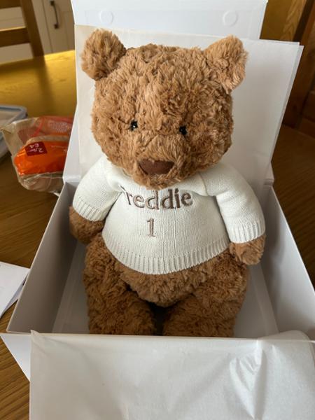 Personalised Jellycat bartholomew bear large teddy soft toy
