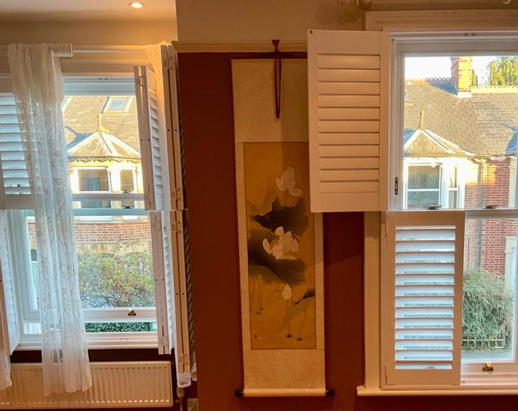 fitting of new plantation style shutters in Victorian house