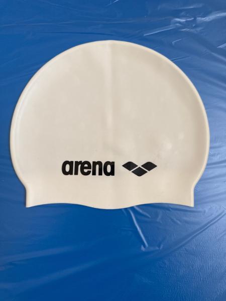 Arena Classic Silicone Cap - White / Black | ProSwimwear