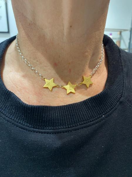 Personalised Trio star necklace