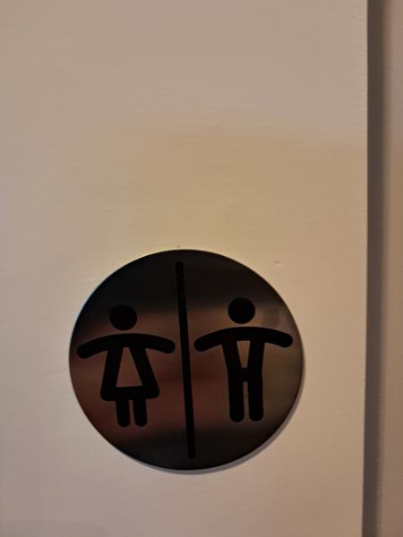 Informatieborden geborsteld staal "Toilet heren en dames"
