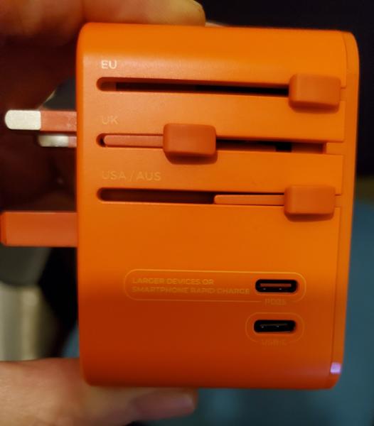 Useful travel/power adaptor.
