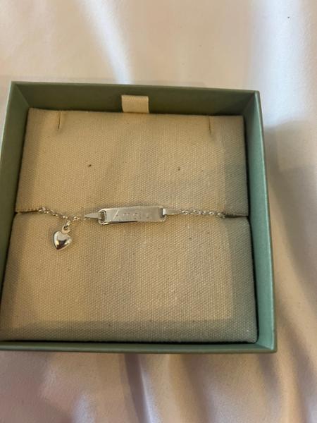 Child's Personalised Sterling Silver Christening Bracelet