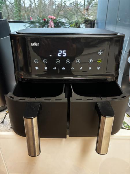 TwinCook 3 Heißluftfritteuse TD 3030I BK Schwarz