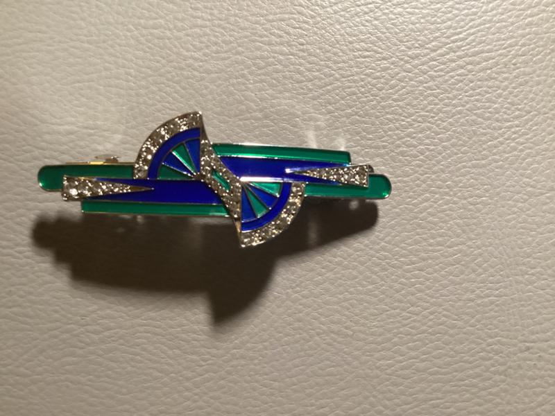 Barrette emaillée Art déco Museum Selection