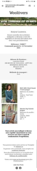 Réclamation suite à commandes non reçue