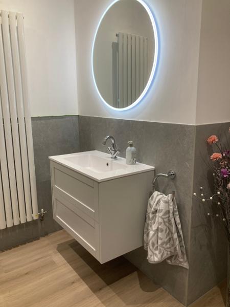 Heritage Lynton 800mm Dove Grey Wall Hung Vanity Unit & Basin