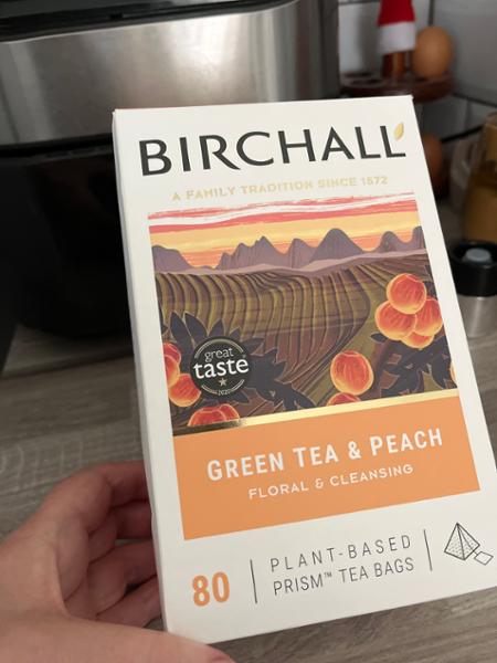 Green Tea & Peach 80 Plant-Based Prism Tea Bags