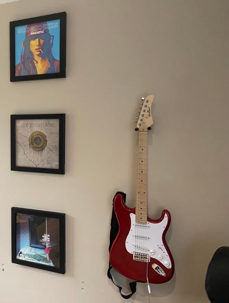My sons gonna be a rock star with his first electric guitar from Andertons