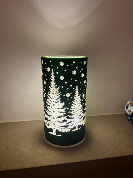 Glass Forest Scene LED Light