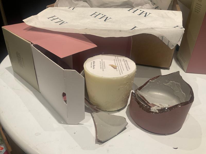 Broken candle