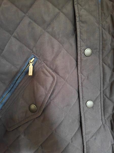 Barbour Mens Shoveler Quilted Jacket, Navy Blue (Size Large)