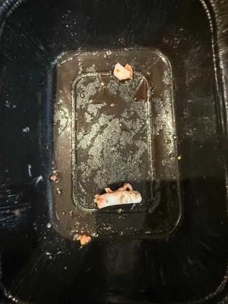 Ignoring bone fragments in raw food