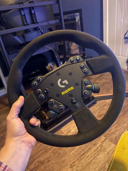 MOMO x Logitech GT 320 Sim Steering Wheel - Black Microfibre