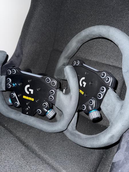 MOMO x Logitech GT 320 Sim Steering Wheel - Black Microfibre