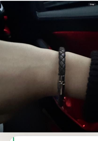 Teenage Boy's Leather Personalised Clasp Bracelet