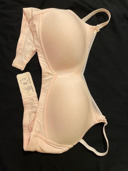 Nicola Jane Post-Surgery Bra - Lottie Super-Soft T-Shirt Bra in Peach - Size 38B