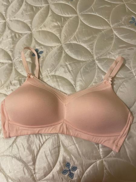 Nicola Jane Post-Surgery Bra - Lottie Super-Soft T-Shirt Bra in Peach - Size 38B