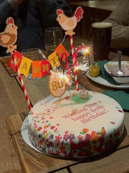 80th birthday cake
