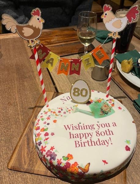 80th birthday cake
