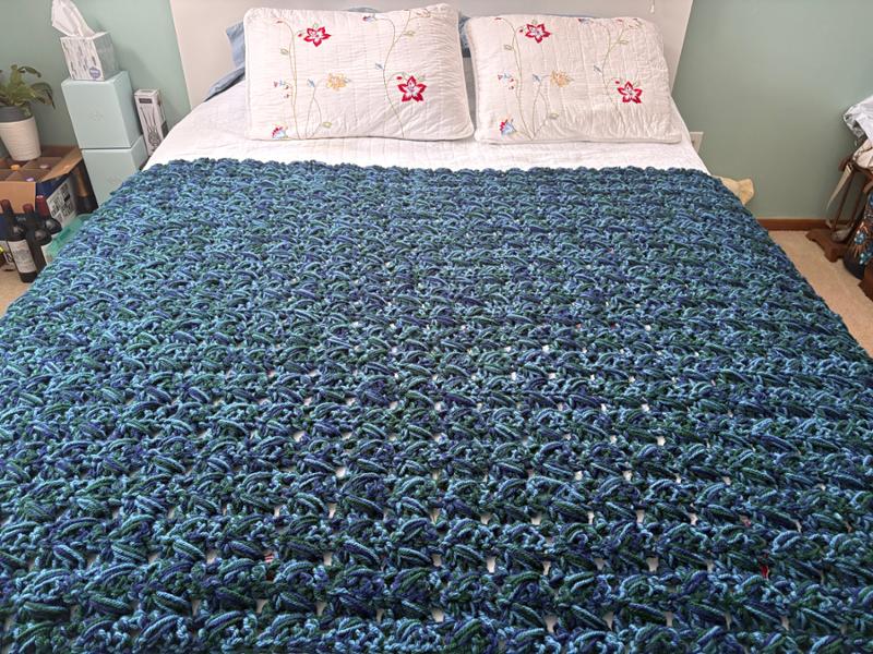 On her chunky is a good quality yarn. Nice to work with.