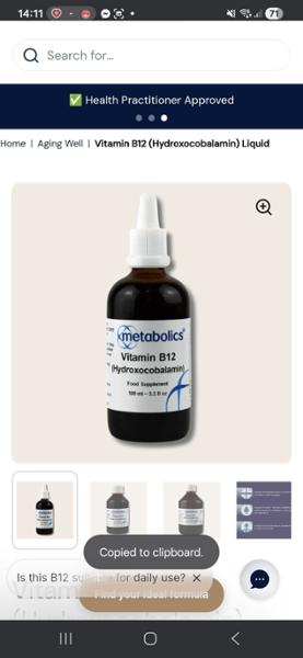 Vitamin B12 (Hydroxocobalamin) 100ml