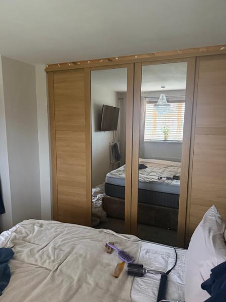 SpacePro OAK SHAKER Sliding Wardrobe Door & Track Kits (All size & designs)