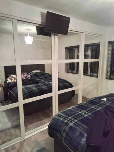 SpacePro WHITE SHAKER Sliding Wardrobe Door & Track Kits (All Sizes & Designs)