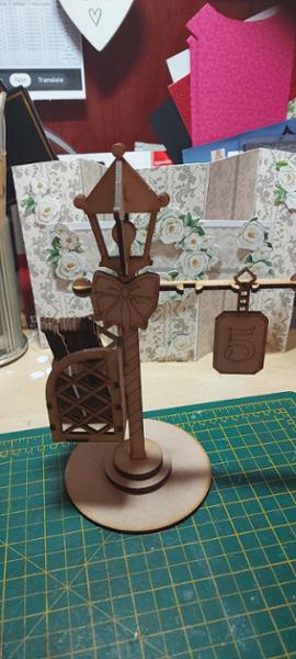 Polkadoodles - Advent Days of Xmas decorative post - MDF kit