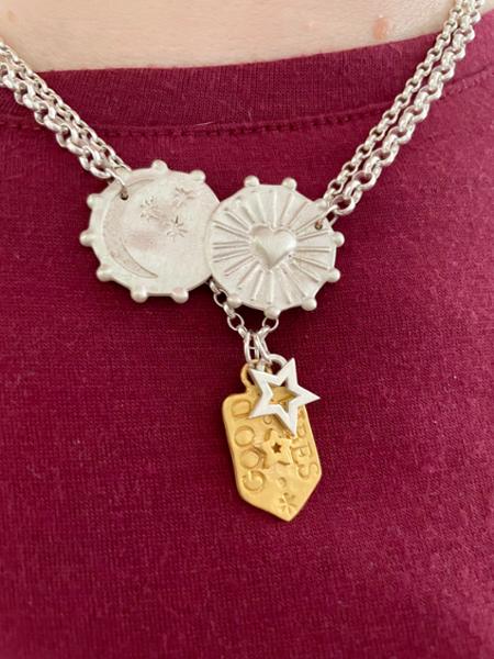 Lunar Glow Double Coin Necklace