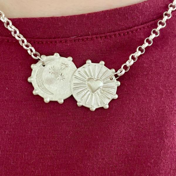 Lunar Glow Double Coin Necklace