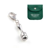 Crafty Charm Co - 925 Sterling Silver Ink Blender Clip-On Charm, Approx 15x4mm, 1pc