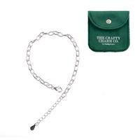 925 Sterling Silver Long-Link Adjustable Charm Bracelet, Approx 20cm, 1pc