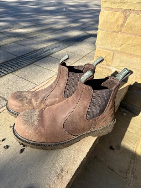 Hoggs of Fife Mens Zeus Dealer Safety Boots-Crazy Horse Brown-UK 6.5
