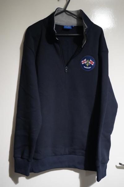 Men's RNLI Heritage Flag Quarter-Zip Sweater, Navy | RNLI Shop L
