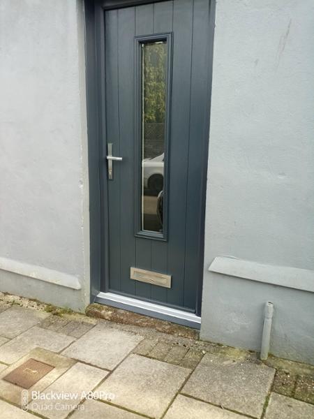 Front solid core door and uPVC French door