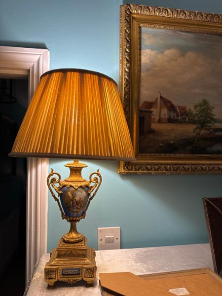 Taupe Pleated Lampshade