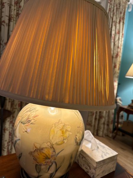 Taupe Pleated Lampshade