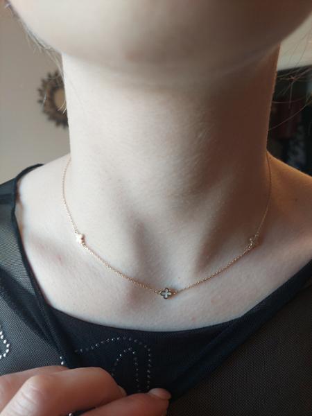 9ct Yellow Gold Mother Of Pearl Clover Necklace