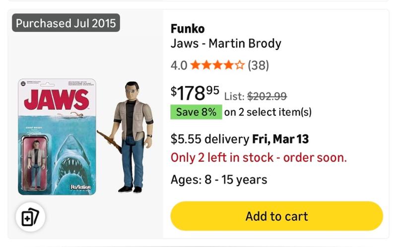 Jaws Pro Pinball Machine by Stern