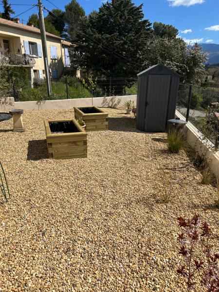 2 Vegetable beds for our new garden.
