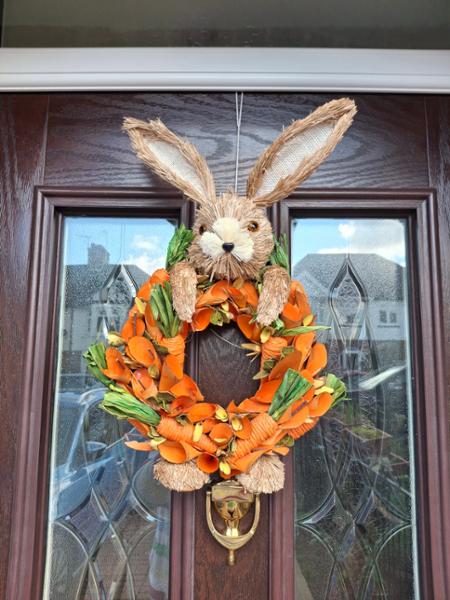Hopper Rustic Rabbit Easter Wreath Culture Vulture