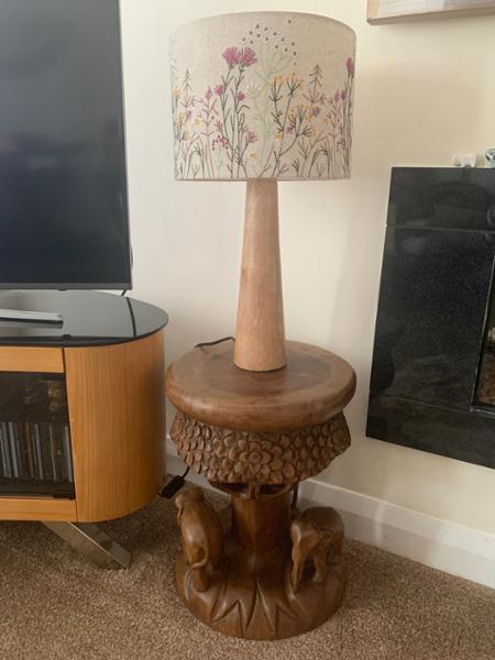 Fair Trade Elephant Forest Acacia Wood Stool & Table Culture Vulture