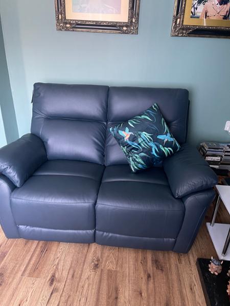 Beautiful two and three leather reclining sofas