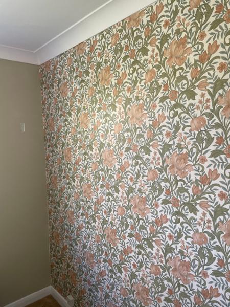 Marian Floral Wallpaper Rust / Cream World of Wallpaper 204105