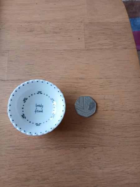 East Of India Lovely Friend Small Scalloped Bowl